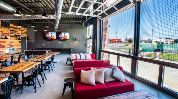 Renovated apartments next to a baseball field