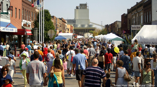 Large group of people at outdoor festival