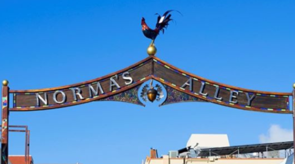 Norma's arch made of wrought iron and wood